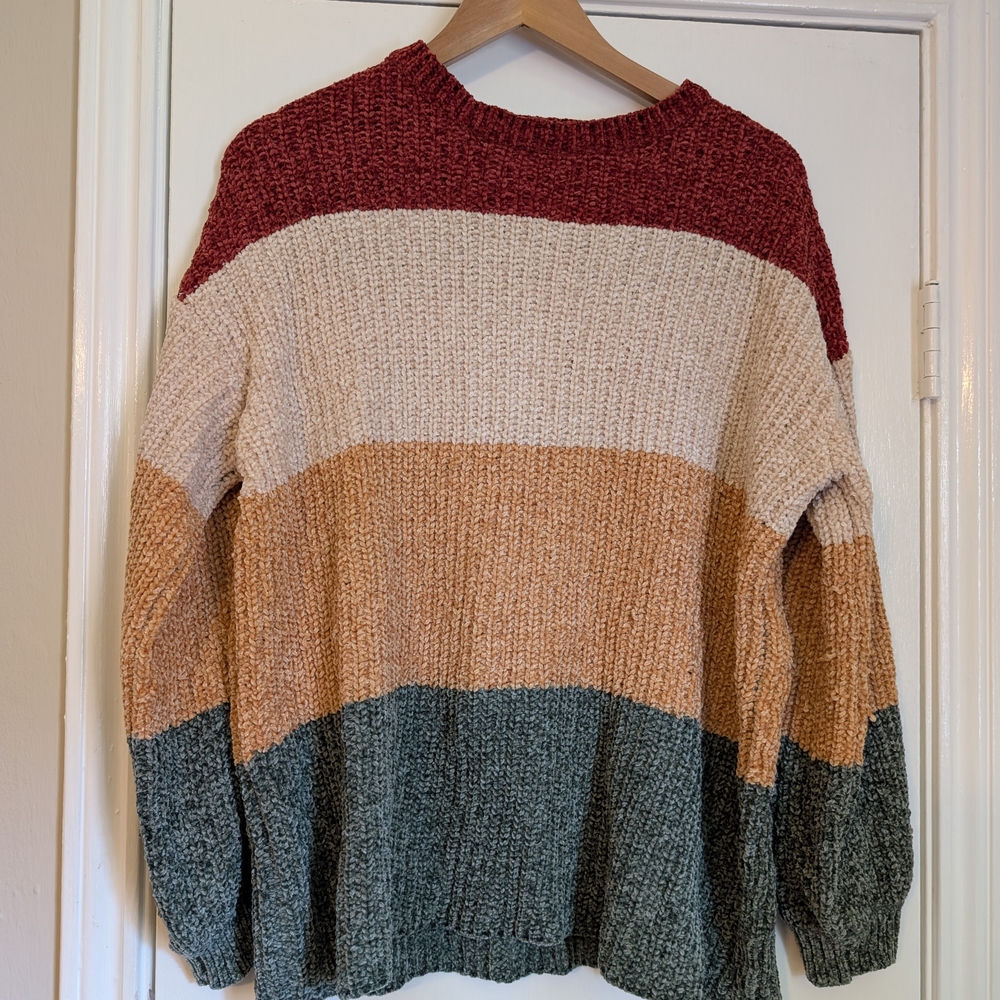 Cozy Multicolor Striped Women's Sweater